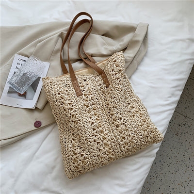 Forest Woven Large Capacity Tote Bag