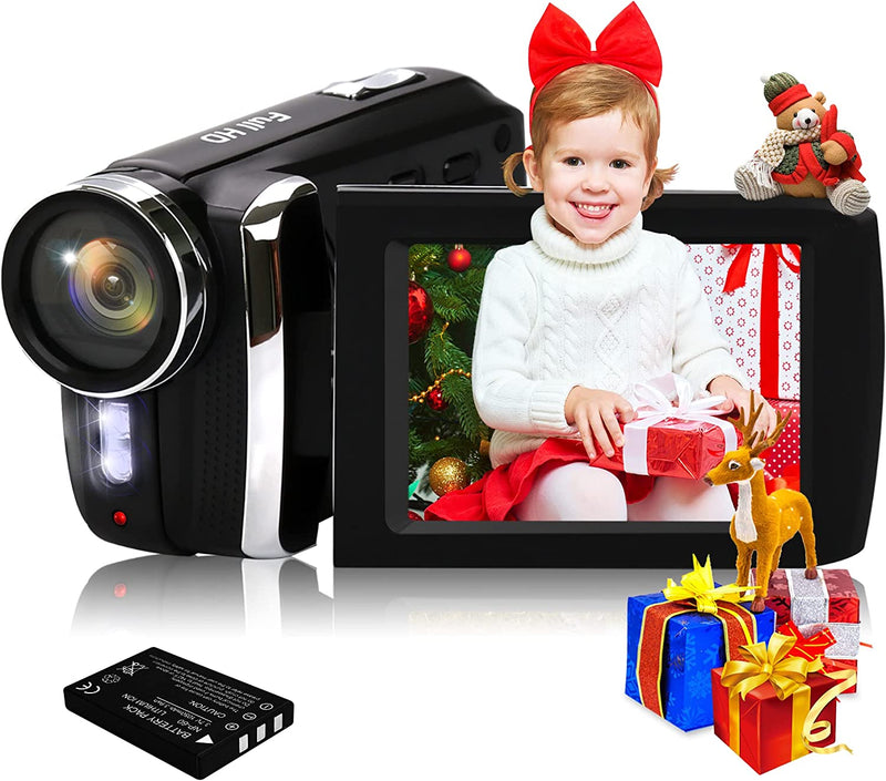 Videocamera Digitale 2.7K per Bambini/Studenti/Principianti, 2.7K 2688X1520 20Fps /Full HD 1080P 30Fps / 36MP Videocamera per Bambini