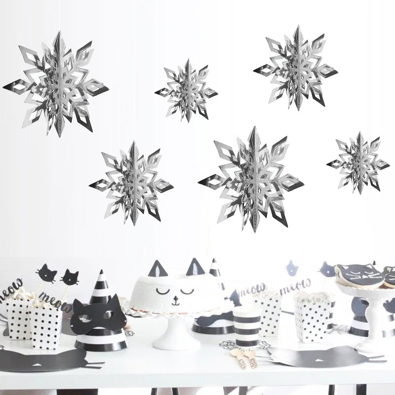 Holiday Decoration Supplies Paper Snowflake String Pendant