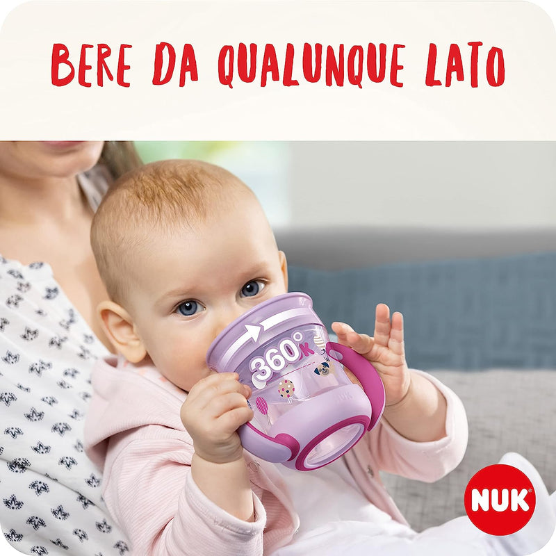 Mini Magic Cup Bicchiere Antigoccia | Bordo 360° Anti-Rovesciamento | 6+ Mesi | Manici Ergonomici | Senza BPA | 160 Ml | Turchese