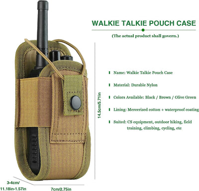 Molle Porta Radio Walkie Talkie Pouch Case per Cintura Di Servizio Radio Fondina Tattica Caccia Citofono Borsa Interfono