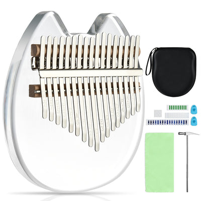 Acrylic Crystal 17-Tone Kalimba Thumb Piano