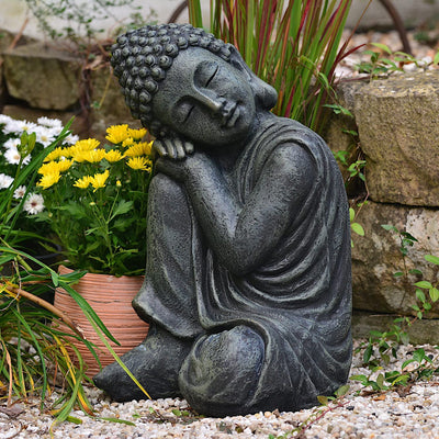 Buddha Scultura Carattere Statua 44Cm Terrazza Giardino Budda