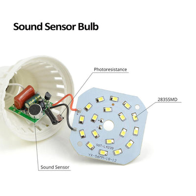 LED sound control light control bulb