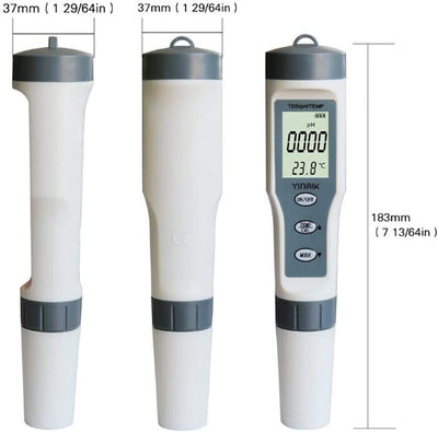 EZ9901 - Tester Digitale TDS 3 in 1 Tds/Ph&Temp Penna Portatile Di Qualità Dell'Acqua