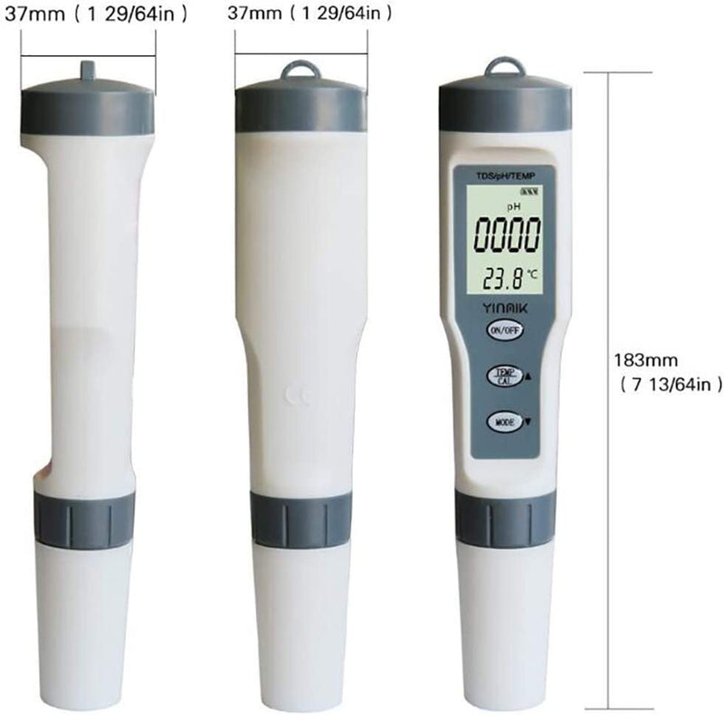 EZ9901 - Tester Digitale TDS 3 in 1 Tds/Ph&Temp Penna Portatile Di Qualità Dell&