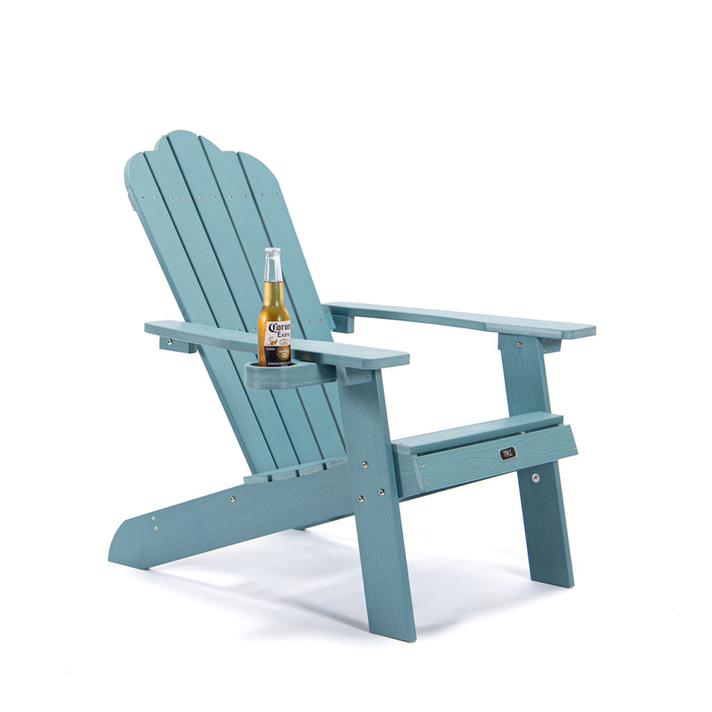 TALE Adirondack Chair Backyard Outdoor Furniture Painted Seating with Cup Holder All-Weather and Fade-Resistant Plastic Wood Ban Amazon