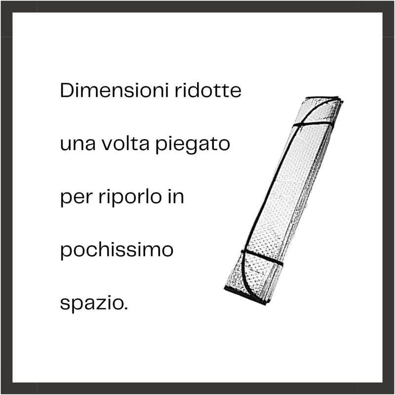 Accessori Auto Interni -Parasole Auto-Pieghevole -Riflettente-Contro Raggi UV-130X65 Cm