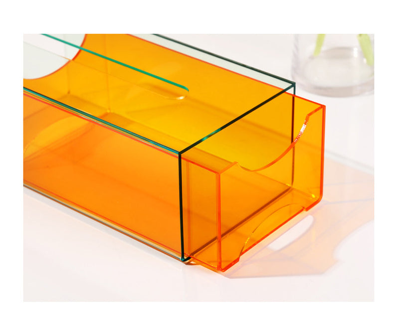 Acrylic Creative Light Luxury Tissue Box Desktop Decoration