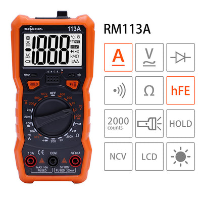 AC/DC Digital Multimeter Voltage/Current NCV Professional Portable Multimeter