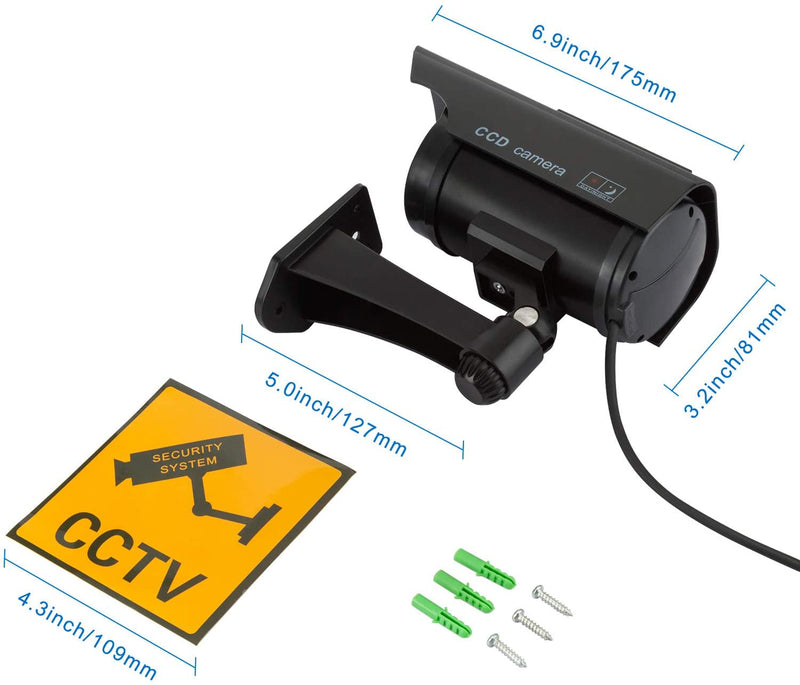 Telecamere Fittizie Di Sorveglianza Da Esterno/Interno Energia Solare Videocamera Antifurto Con LED Lampeggiante CCTV D&