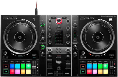 Djcontrol Inpulse 500 Controller DJ USB a Doppio Banco per Serato DJ Lite E DJUCED (Inclusi) — Interfaccia Audio Integrata, 16 Pad RGB Retroilluminati