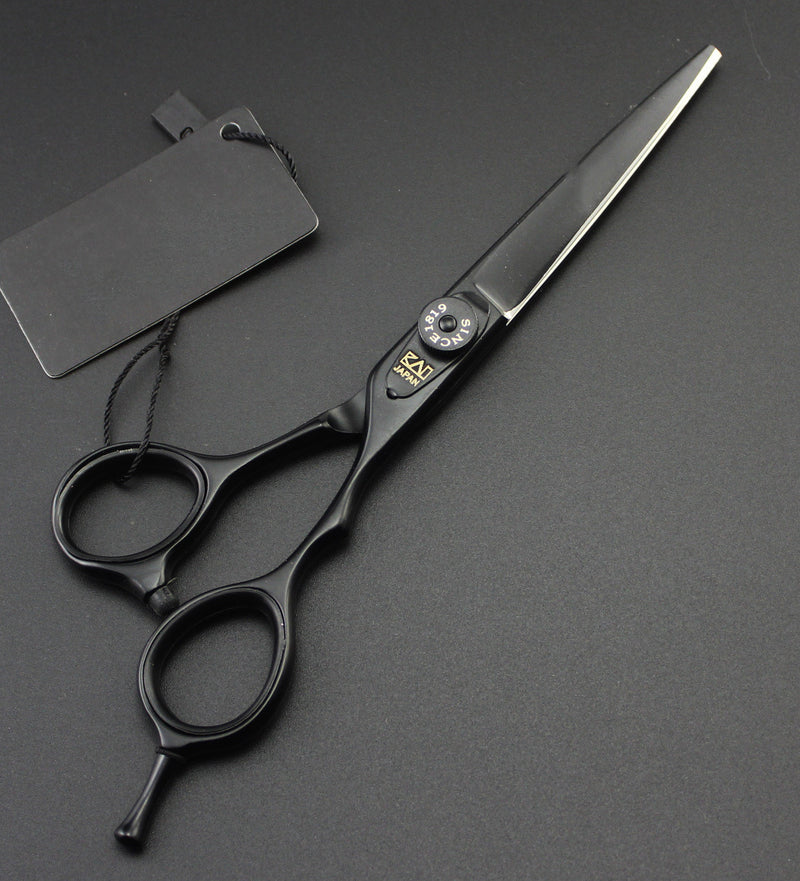 Black Hairdressing Scissors Straight Tooth Scissors