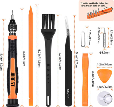 33Pcs Set Cacciaviti Precisione, Kit Professionali Con Torx T1 T2 T3 T4 T5, TR6 T7 T8 T9 T10 T15, Triwing Y00, Stella P2/5, -1.0/2.0, Etc, per Switch, PS4, Xbox, PC, Laptop, Occhiali, Orologio