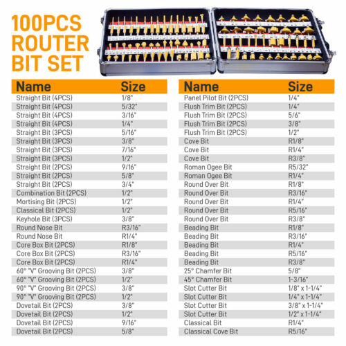 Handle 100pcs Set Woodworking Milling Cutter Engraving Electromechanical