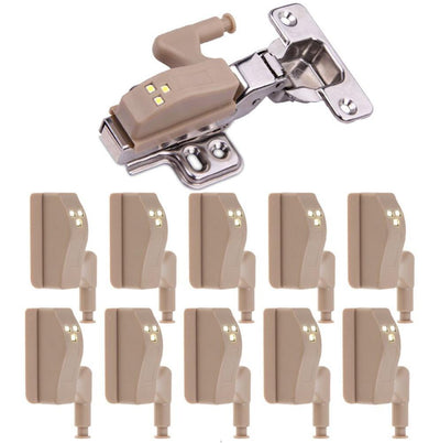 New Hot 10Pcs Unit Cabinet Cupboard Closet Hinge LED Light Lamp Emergency Helpful LED Sensor Light