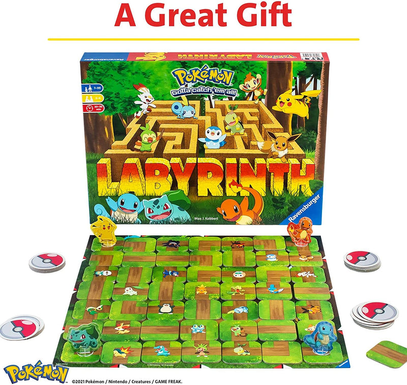 – Pokemon Labyrinth, Gioco Da Tavolo, Da 2 a 4 Giocatori, 7+ Anni