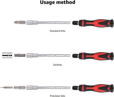 - Set Di Chiavi a Cricchetto Magnetiche E Cacciaviti Di Precisione per Elettronica - 73 Pezzi