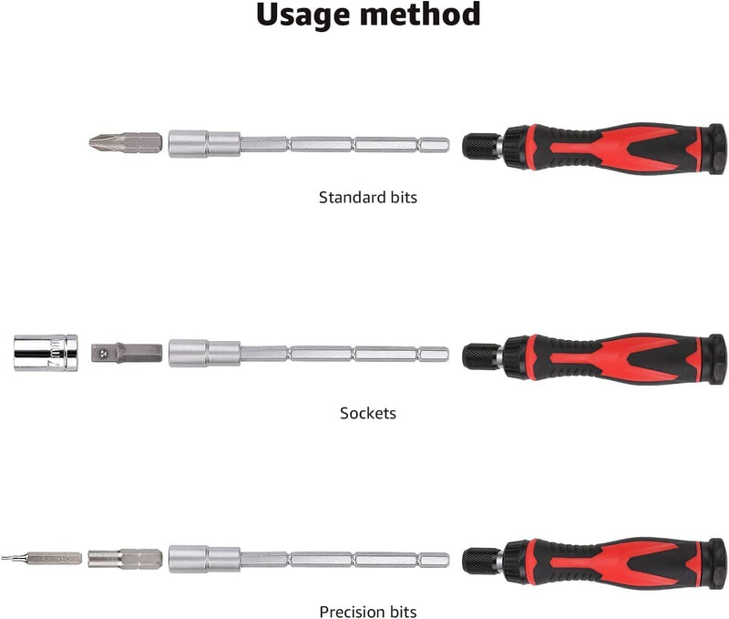 - Set Di Chiavi a Cricchetto Magnetiche E Cacciaviti Di Precisione per Elettronica - 73 Pezzi