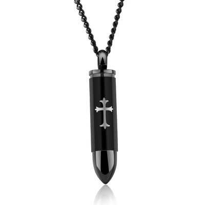 Cross Necklace Cool Trendy Handsome Necklace Stainless Steel Men'S Pendant Necklace