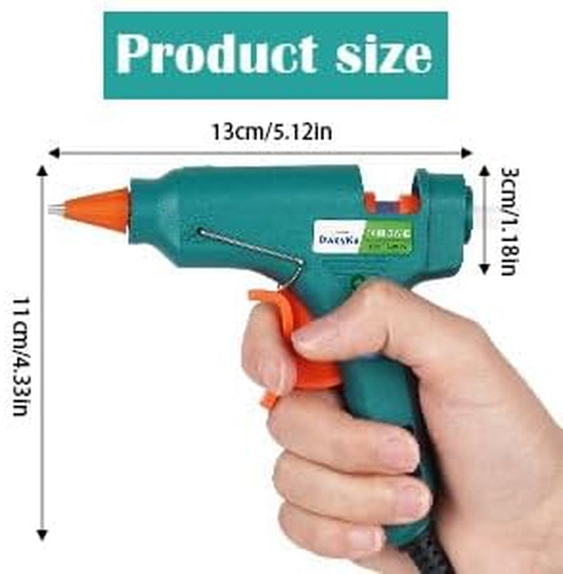 Pistola per Colla a Caldo,  20W Pistola per Colla Con 75 Stick Colla a Caldo, Pistole per Colla a Caldo per Arte DIY a Scuola Riscaldamento Rapido per Hobby, Artigianato