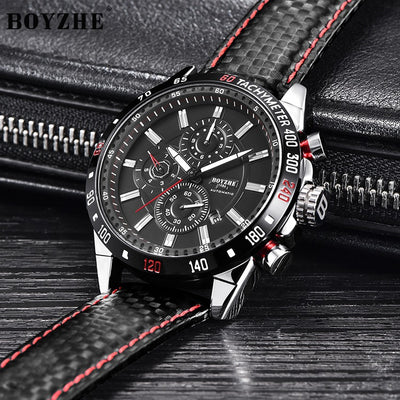 Men'S Watch Sports Business Multi-Function Large Calendar Luminous Waterproof Mechanical Watch Vibrato Watch Male