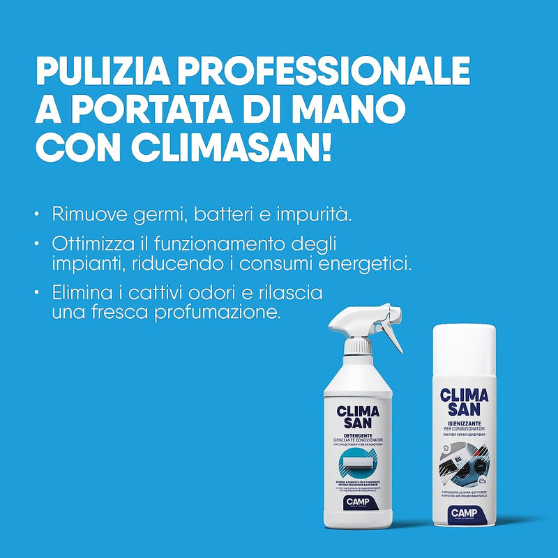 ‎ CLIMASAN DETERGENTE, Detergente per Climatizzatori Specifico per Filtri, Componenti E Unità Esterna, 750 Ml