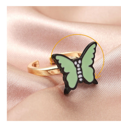 Fashion the Same Sweet Butterfly Revolving Ring