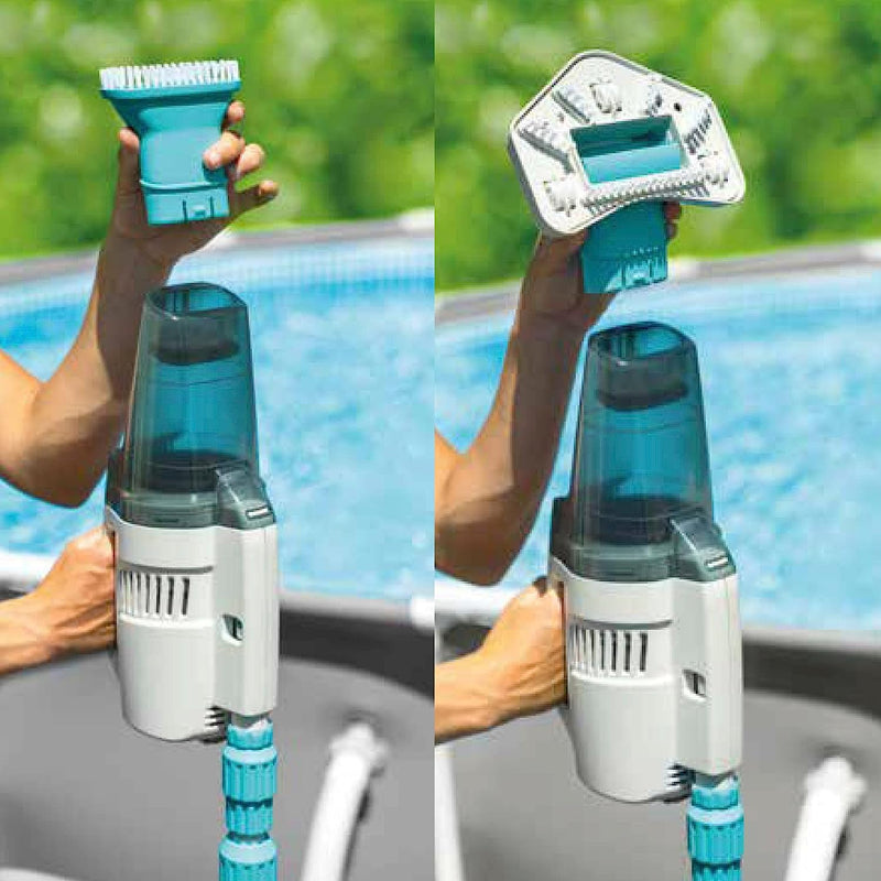 28628 - Aspirapolvere Vacuum Ricaricabile per Piscine E Spa, Con Asta 280 Cm E Due Teste Aspiratrici