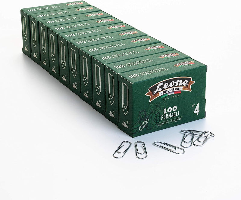 1.000 Fermagli Zincati  N. 4 - Mm. 32 - Stecca Da 10 Scatole Da 100 Pz. - Made in Italy