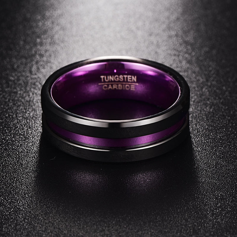 Purple Inner Ring Frosted Groove Men&