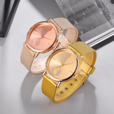 Compatible with Apple, Hot Fashion Simple Style New Ladies Hook Buckle Alloy Watches Women Wristwatch Quartz Female Clock Gifts Relogios Feminino