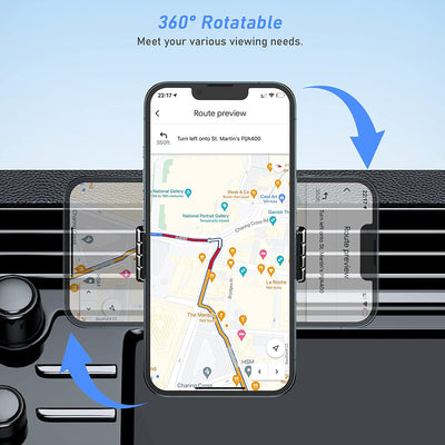 Supporto Cellulare Auto, Universale Supporto Telefono, Porta Cellulare Auto, 360 ° Di Rotazione Supporto Auto Smartphone