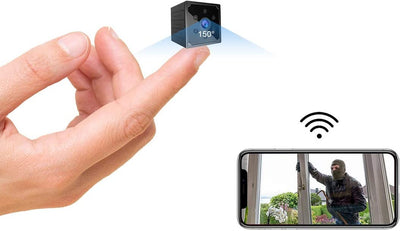 Telecamera Spia, 1080P HD Telecamera Nascosta Wifi Senza Fili Microcamera per Casa Lunga Durata Batteria Mini Videocamera Sorveglianza Interno Con Visione Notturna Rilevamento Di Movimento