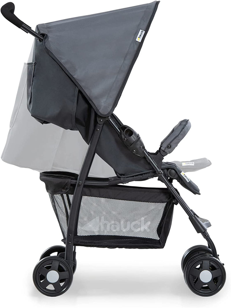 Passeggino Sport - Passeggino Leggero 5.9 Kg - Passeggino Compatto, Pieghevole E Piccolo - Reclinabile, Cappotta Parasole E Grande Cesto Portaoggetti - Grigio Melange