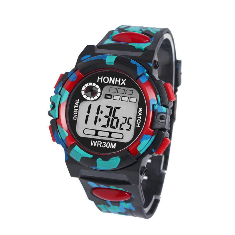 Digital Chronograph Calendar Waterproof One-Eye Camouflage Sports Watch