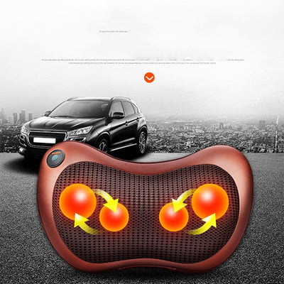 Dual-Key Car Cervical and Lumbar Massage Pillow Dual-Purpose Massager