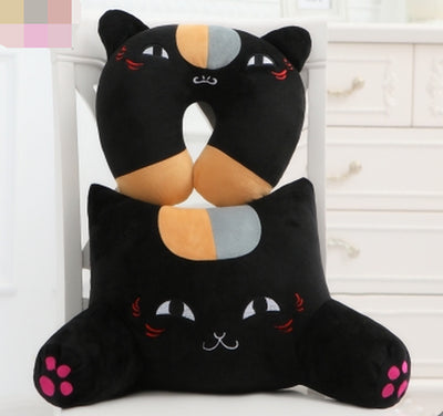 Cat Pillow Cushion Bed Back Cushion Cute Waist Cushion Office Sofa Pillow Lumbar Cushion Car Pillow