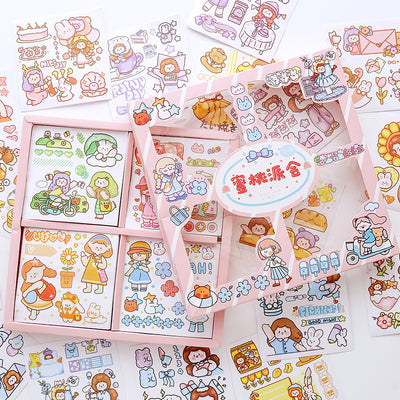 Girly Heart Cute Cartoon Hand Account Sticker Set