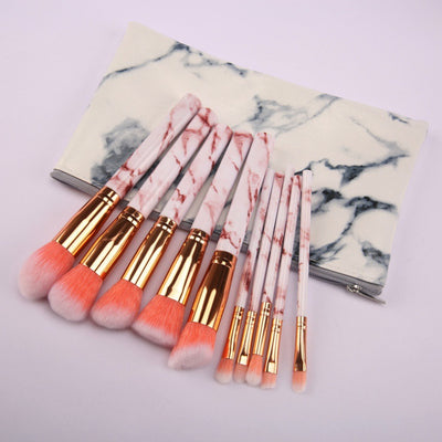 10 Marble Makeup Brush Sets, Beauty Tools, Blush, Eye Shadow, Face Modification, 5 Big 5 Small Explosions.