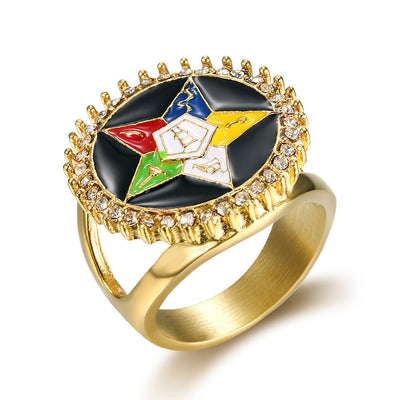 Fashion Creativity Personality Star Ring Stainless Steel