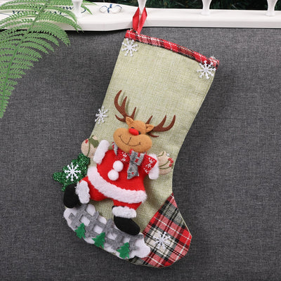 Christmas Decorations Santa Claus Socks Christmas Tree Pendant Christmas Socks Gift Bag Christmas Bag