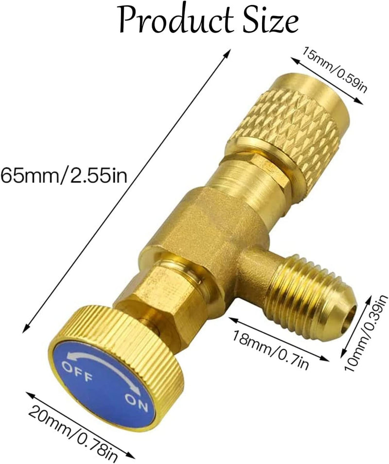 2 Pezzi Valvola Di Sicurezza per Liquidi, Valvola Di Sicurezza Refrigerante, Valvola Del Refrigerante, per Adattatori R22/ R410 E Connettori, Valvola Di Flusso Aria Condizionata