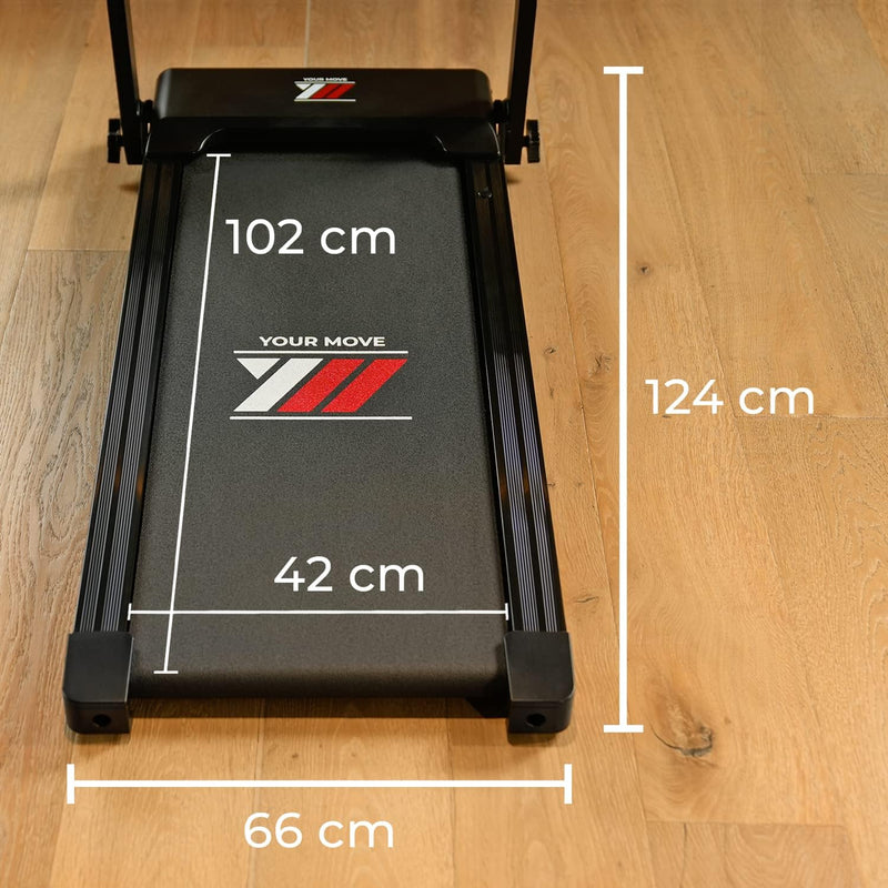 NEXT 2000 Tapis Roulant Elettrico Pieghevole 12 Km/H, CONTROLLO GESTUALE O Tramite Tasti, Brand Italiano, Ampia Superfice Corsa, Telaio Rinforzato, APP Kinomap Zwift Bitg, Salvaspazio, Your Move