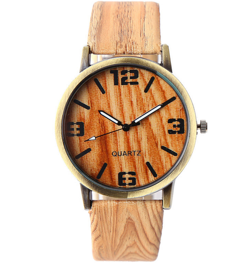 Wood Grain Style Wrist Watch