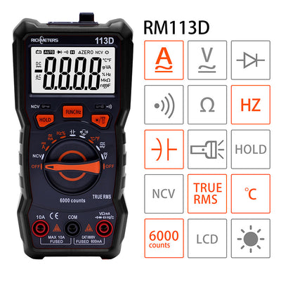 AC/DC Digital Multimeter Voltage/Current NCV Professional Portable Multimeter