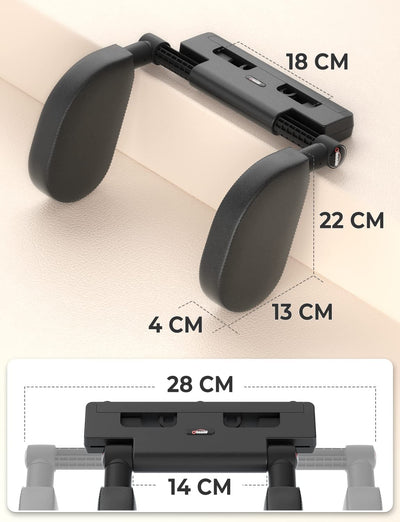 Poggiatesta Auto Bambini E Adulti 360° Regolabile Supporto per Collo E Testa CA1 Nero Grande