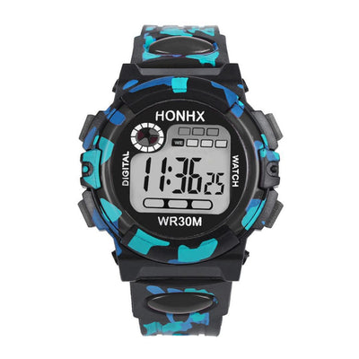 Digital Chronograph Calendar Waterproof One-Eye Camouflage Sports Watch