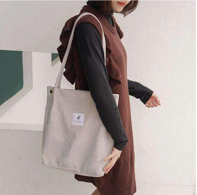 Women'S Shopping Bag Large Ladies Canvas Shoulder Bags Tote Shopper Eco Reusable Bag Cotton Cloth Handbag for Women