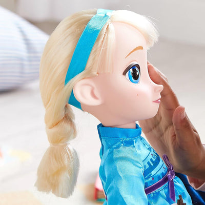 Bambola Di Elsa Della Collezione Animator Store, Frozen, 39 Cm/15, Con Capelli Realistici Applicati, Outfit, Scarpe E Peluche Di Olaf Di Raso, Bambola Di Principessa Da Collezione, Età 3+